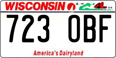 WI license plate 723OBF