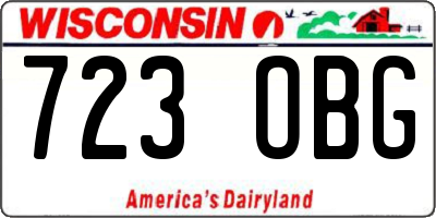 WI license plate 723OBG