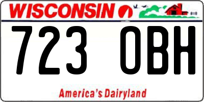 WI license plate 723OBH