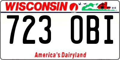 WI license plate 723OBI