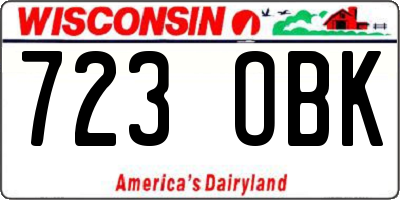 WI license plate 723OBK