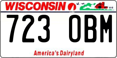 WI license plate 723OBM