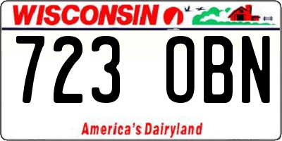 WI license plate 723OBN