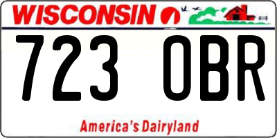 WI license plate 723OBR