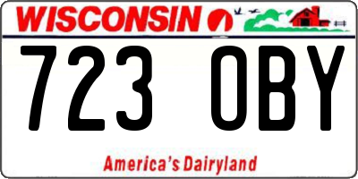 WI license plate 723OBY
