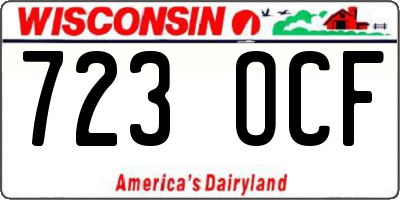 WI license plate 723OCF