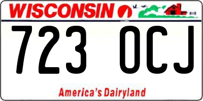 WI license plate 723OCJ