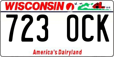 WI license plate 723OCK