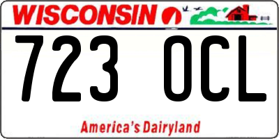 WI license plate 723OCL