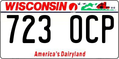 WI license plate 723OCP