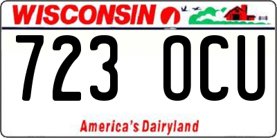 WI license plate 723OCU