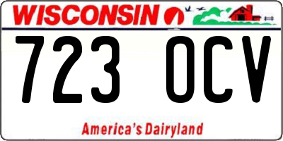 WI license plate 723OCV