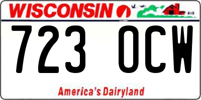 WI license plate 723OCW