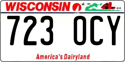 WI license plate 723OCY