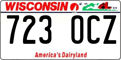 WI license plate 723OCZ