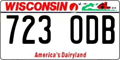 WI license plate 723ODB