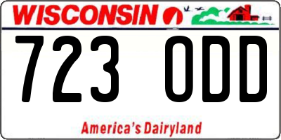 WI license plate 723ODD