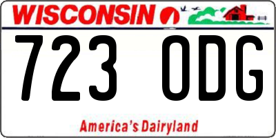 WI license plate 723ODG