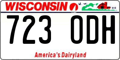 WI license plate 723ODH
