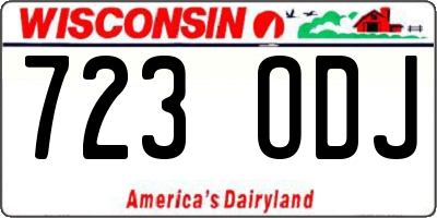 WI license plate 723ODJ