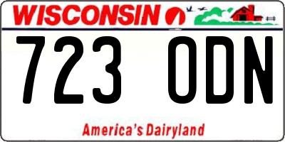WI license plate 723ODN