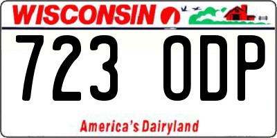 WI license plate 723ODP