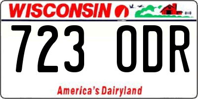 WI license plate 723ODR