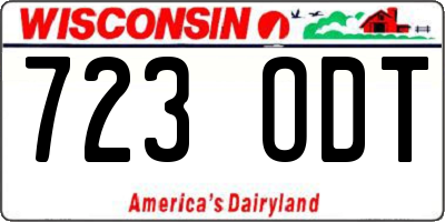 WI license plate 723ODT