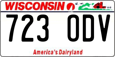 WI license plate 723ODV