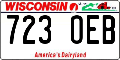 WI license plate 723OEB