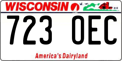 WI license plate 723OEC