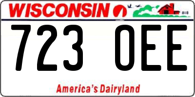 WI license plate 723OEE