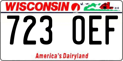 WI license plate 723OEF