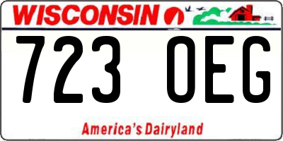 WI license plate 723OEG