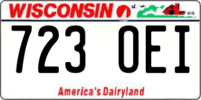 WI license plate 723OEI