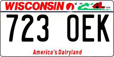 WI license plate 723OEK