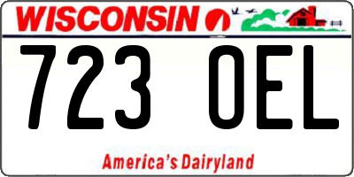 WI license plate 723OEL