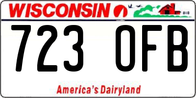 WI license plate 723OFB