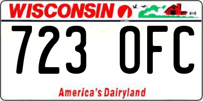 WI license plate 723OFC