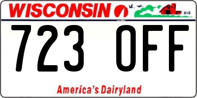 WI license plate 723OFF