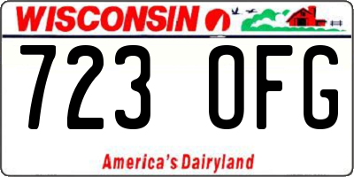 WI license plate 723OFG