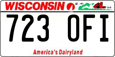 WI license plate 723OFI