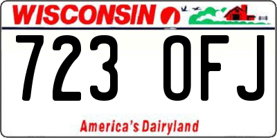 WI license plate 723OFJ
