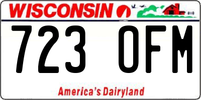 WI license plate 723OFM
