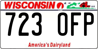 WI license plate 723OFP