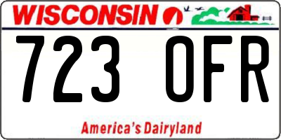 WI license plate 723OFR