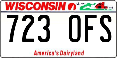 WI license plate 723OFS