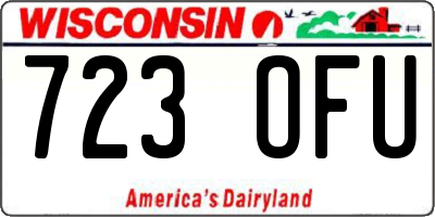 WI license plate 723OFU