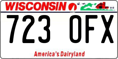 WI license plate 723OFX