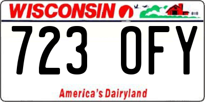 WI license plate 723OFY